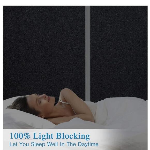 Window Privacy Film Heat Blocking Privacy Film (11.8 x 78.7 Inch, Blackout) - Picture 6 of 7